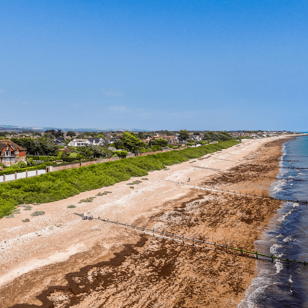 East Preston Coastline Drone View